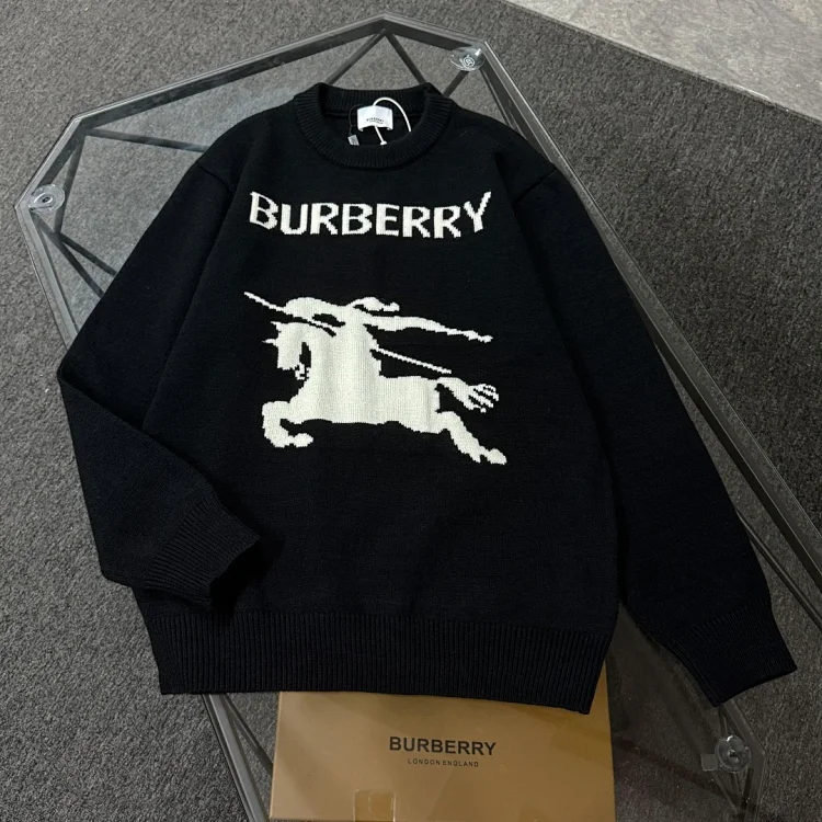 Burberry Black Equestrian Knight Jersey