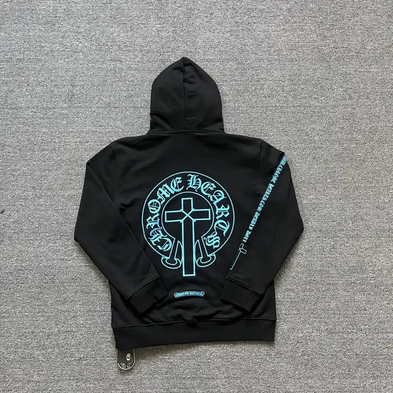 Chrome Hearts Blue Cross Hoodie