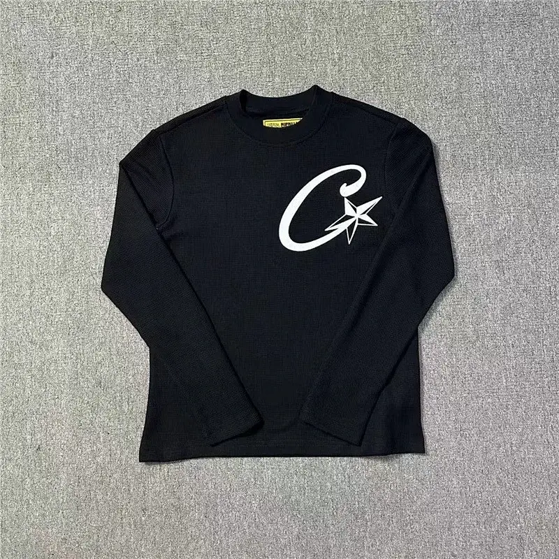 Corteiz Black C & Star Long Sleeve Tee