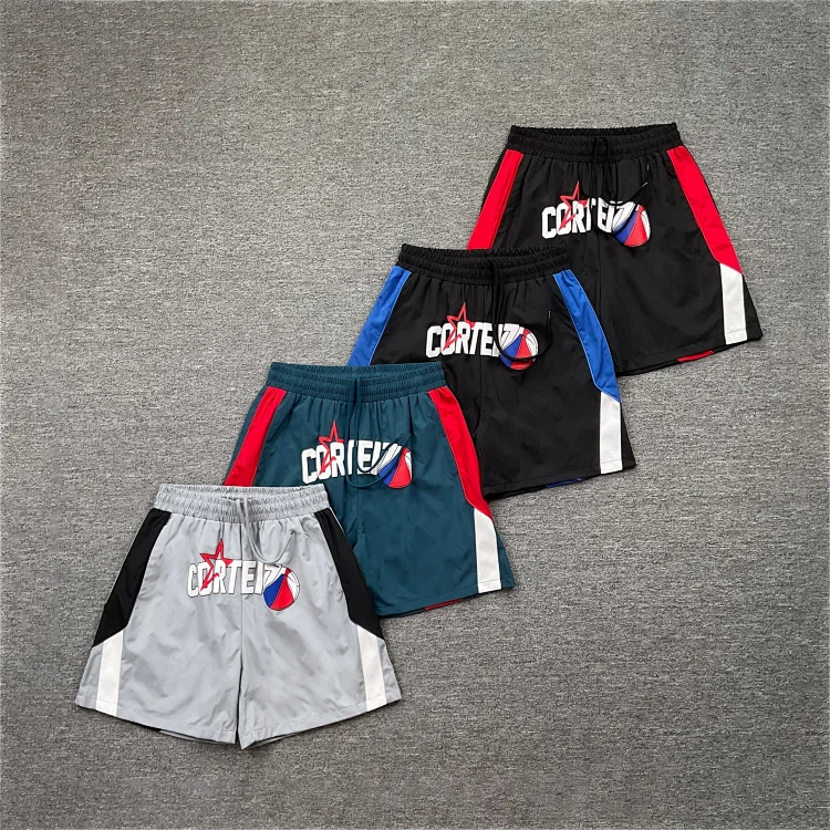 CORTEIZ Basketball Graphic Drawstring Shorts