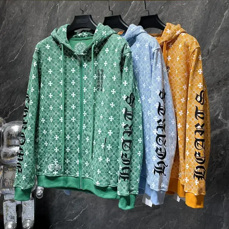 Chrome Hearts Zip Hoodie (Green/Blue/Orange)