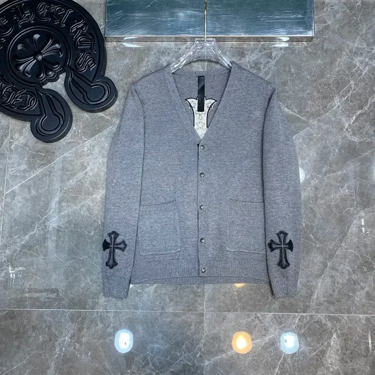 Chrome Hearts Cross Embroidered Cardigan