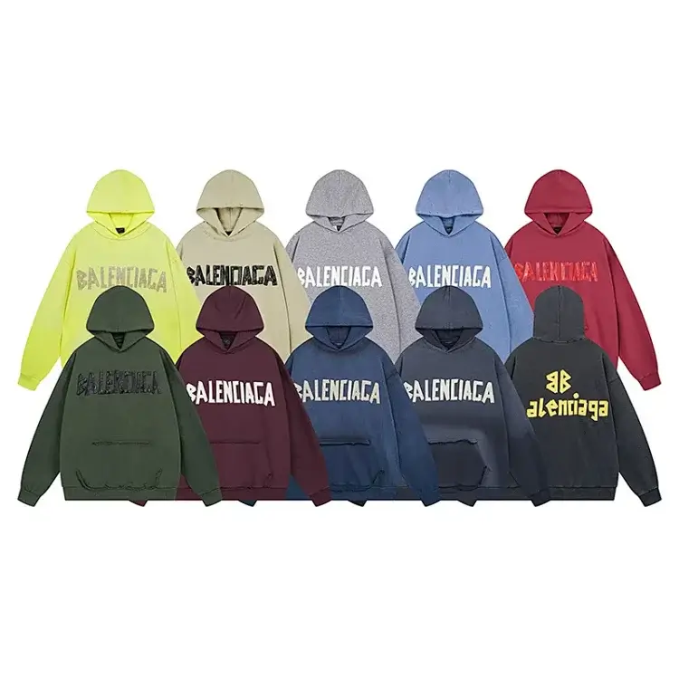 BALENCIAGA Multi-Color Logo Hoodies