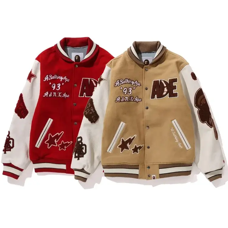 A Bathing Ape '93 Patchwork Varsity Jacket