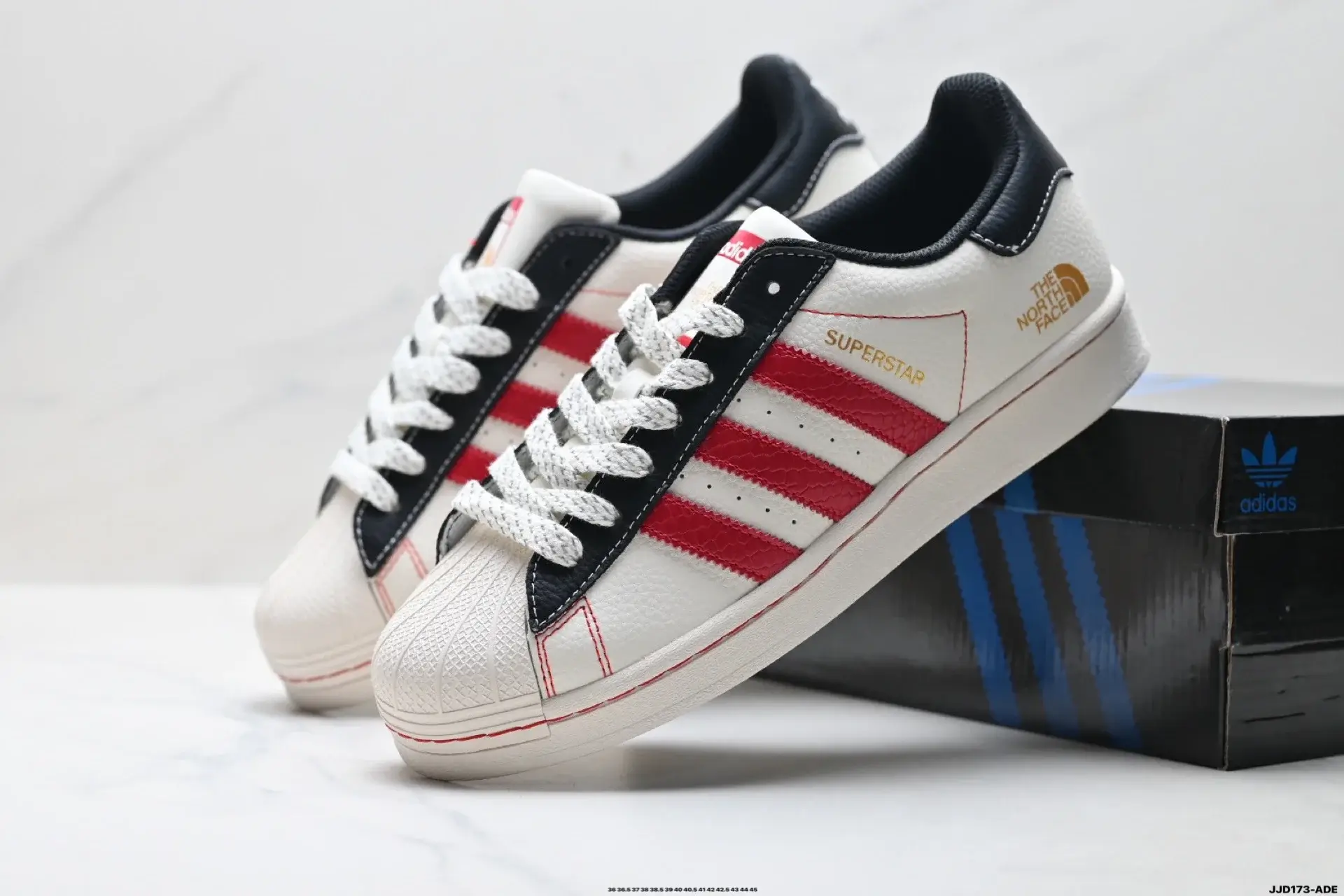 adidas Superstar x The North Face White Red Black