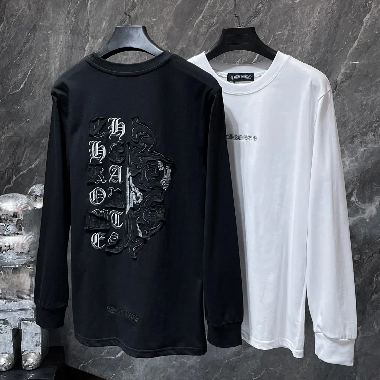 Chrome Hearts Embroidered Logo Long Sleeve Tees