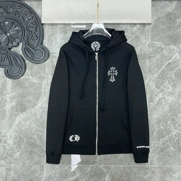 Chrome Hearts Hoodie with Cross & CH Logo
