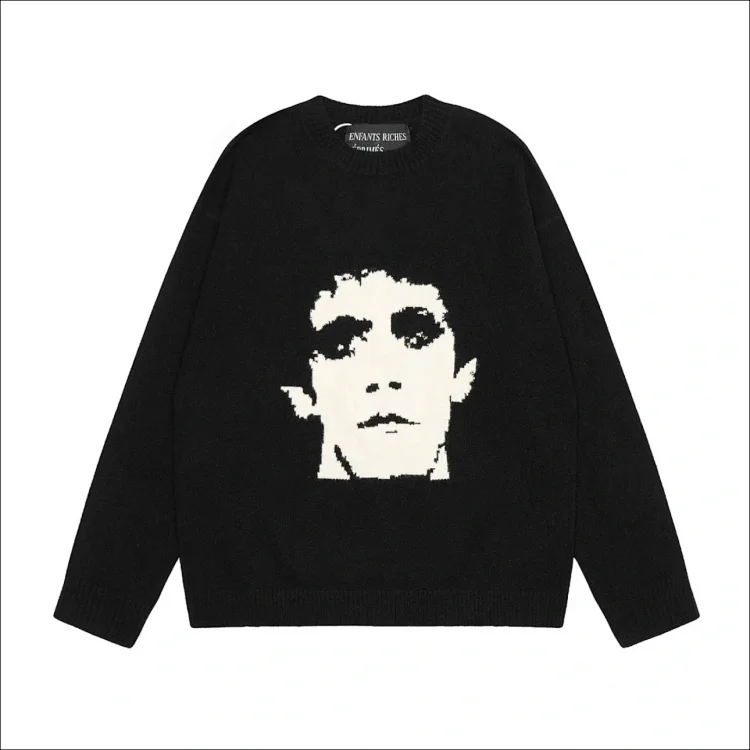 ENFANTS RICHES DÉPRIMÉS Black Jersey Portrait