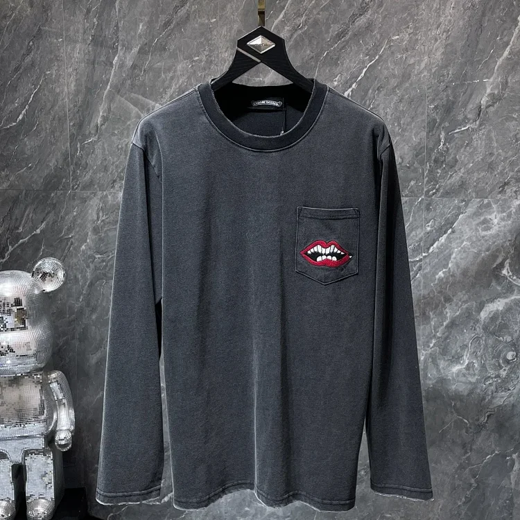 Chrome Hearts Red Lips Embroidery Tee