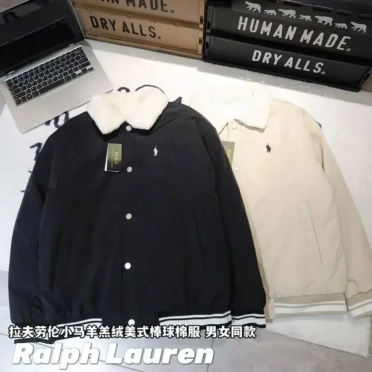 Ralph Lauren Sherpa Collar Baseball Jacket