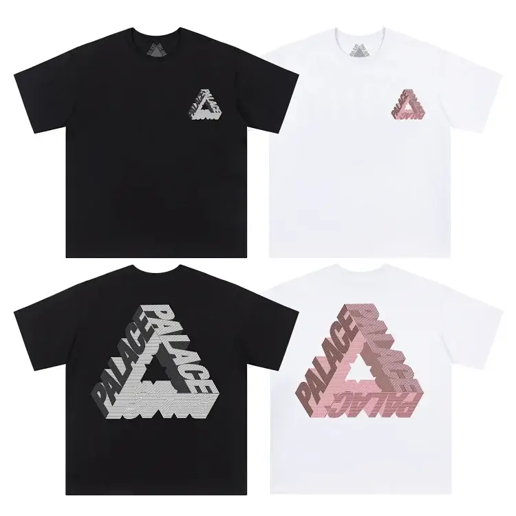 Palace 3D Triangle Logo Tees (Black/White)