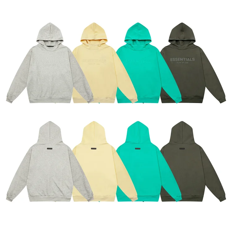 ESSENTIALS Hoodies (Gray/Yellow/Turquoise/Olive)