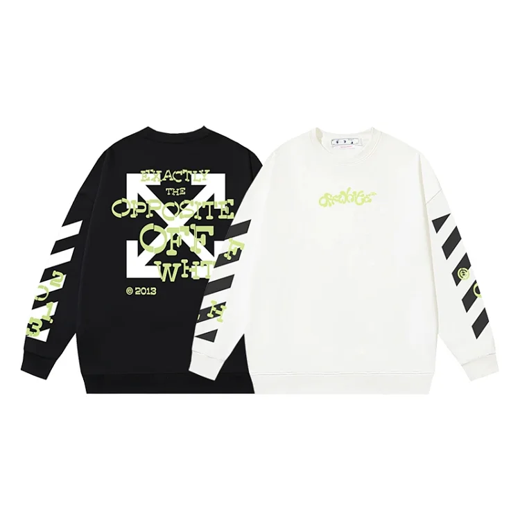 OFF-WHITE Graphic Hoodie (Black/White)