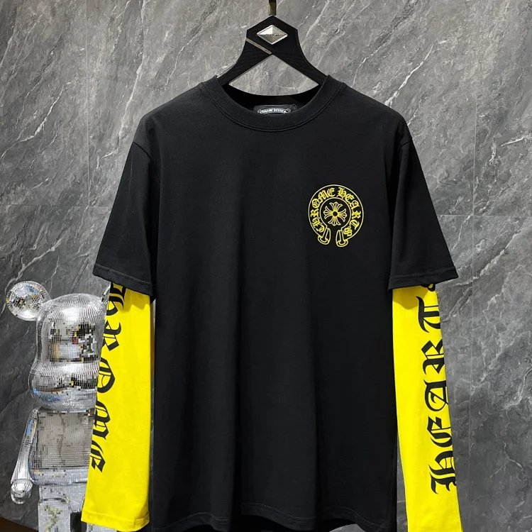 Chrome Hearts Black & Yellow Horseshoe Tee