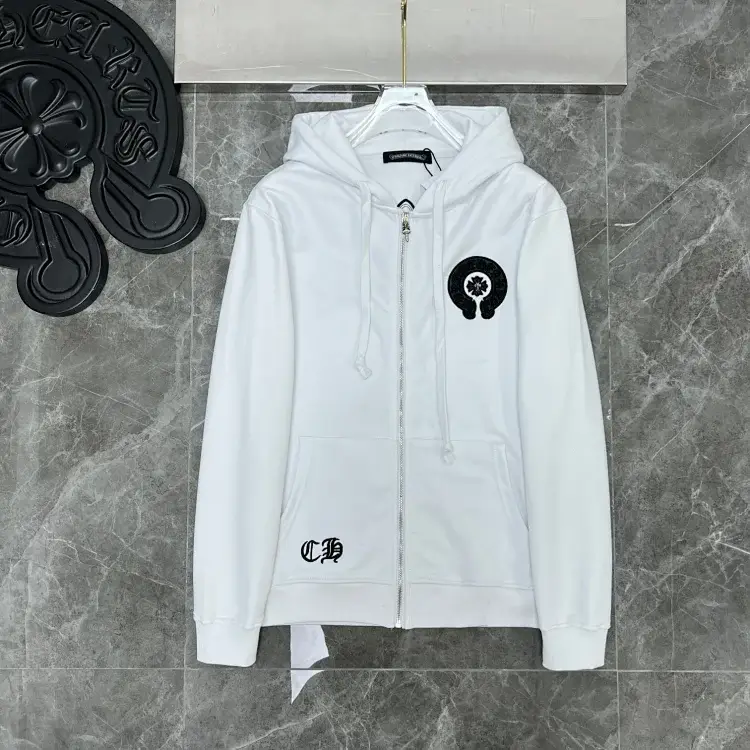 Chrome Hearts Black Embroidered Zip Hoodie