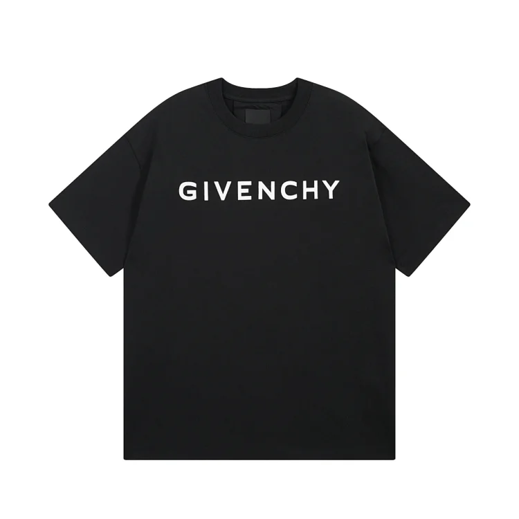 GIVENCHY Black T-Shirt White Logo