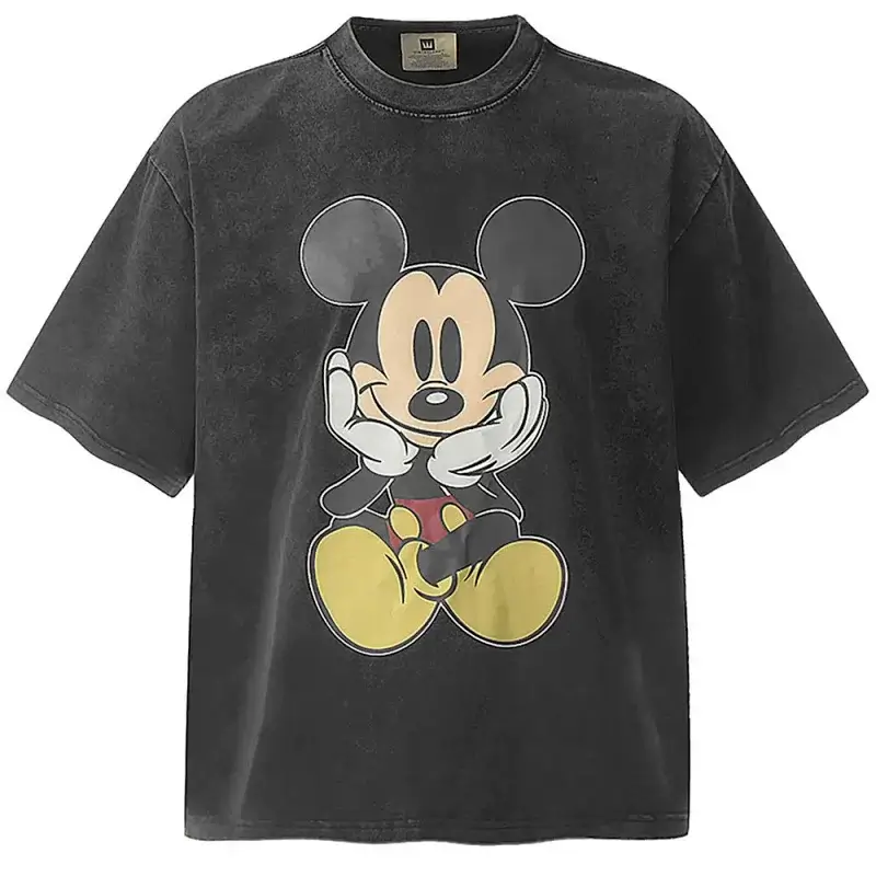 Stone Island Vintage Washed Black Mickey Tee
