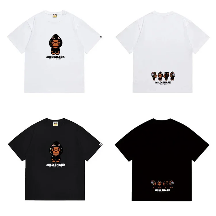 A BATHING APE Milo Shark T-Shirt (White/Black)