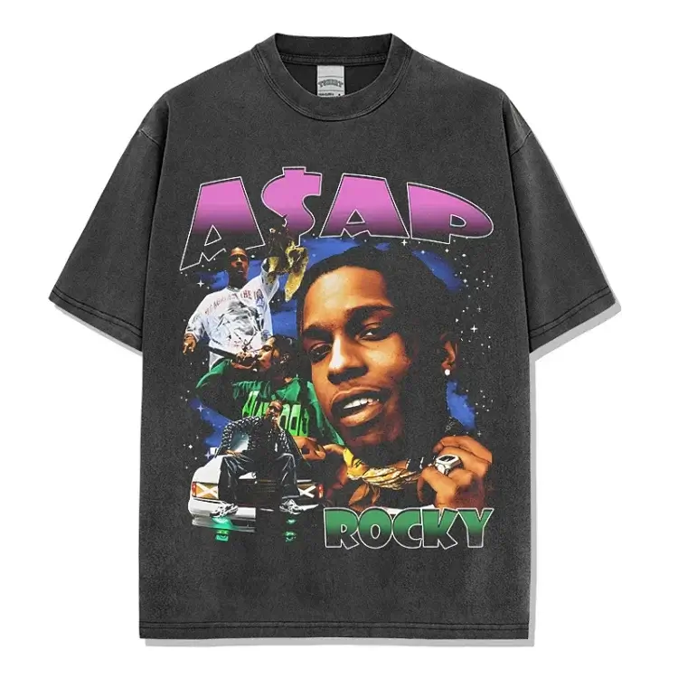 Rhude ASAP Rocky Vintage Oversized Tee