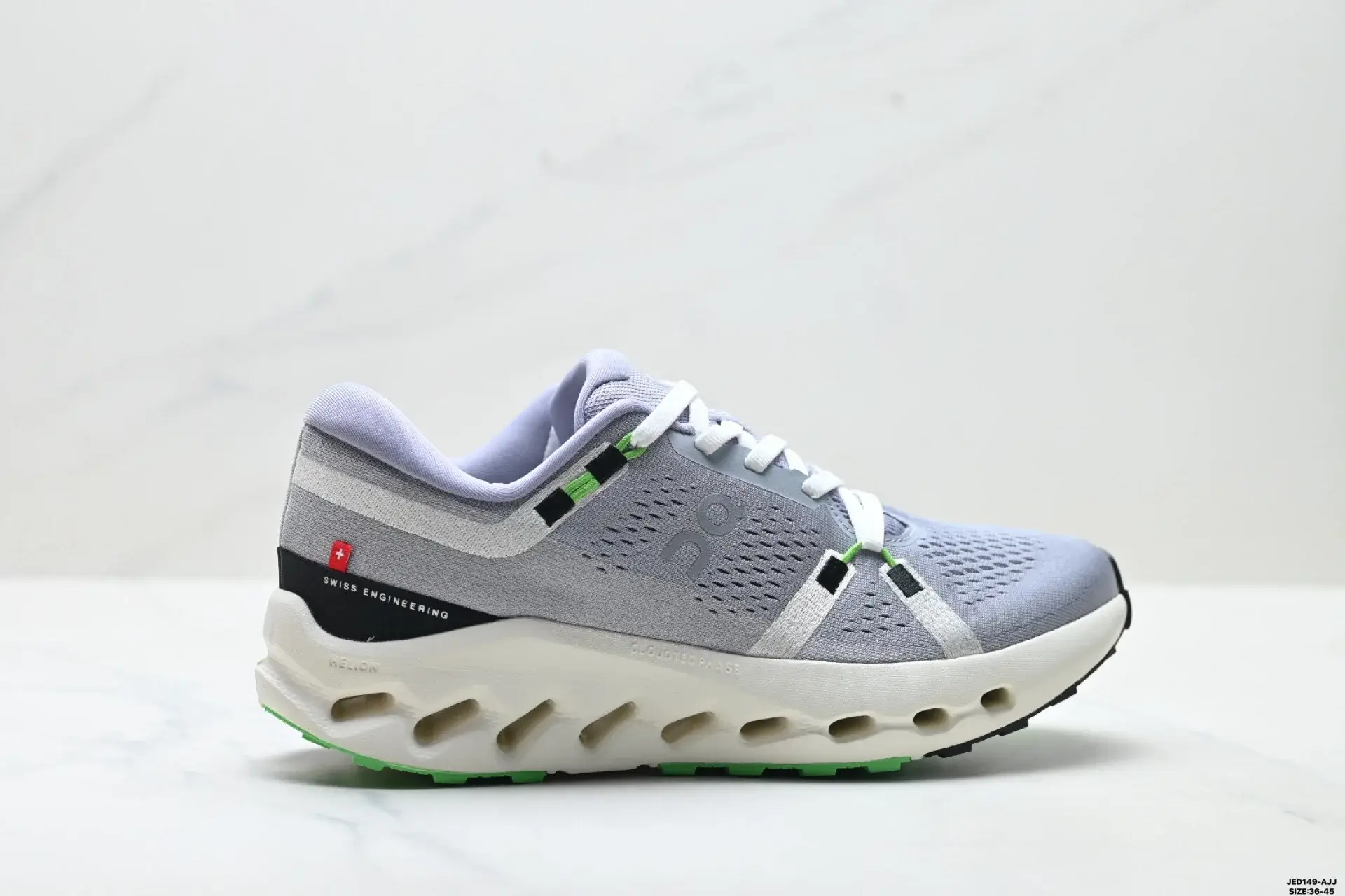 On Cloudstratus Running Shoes with Green Accents