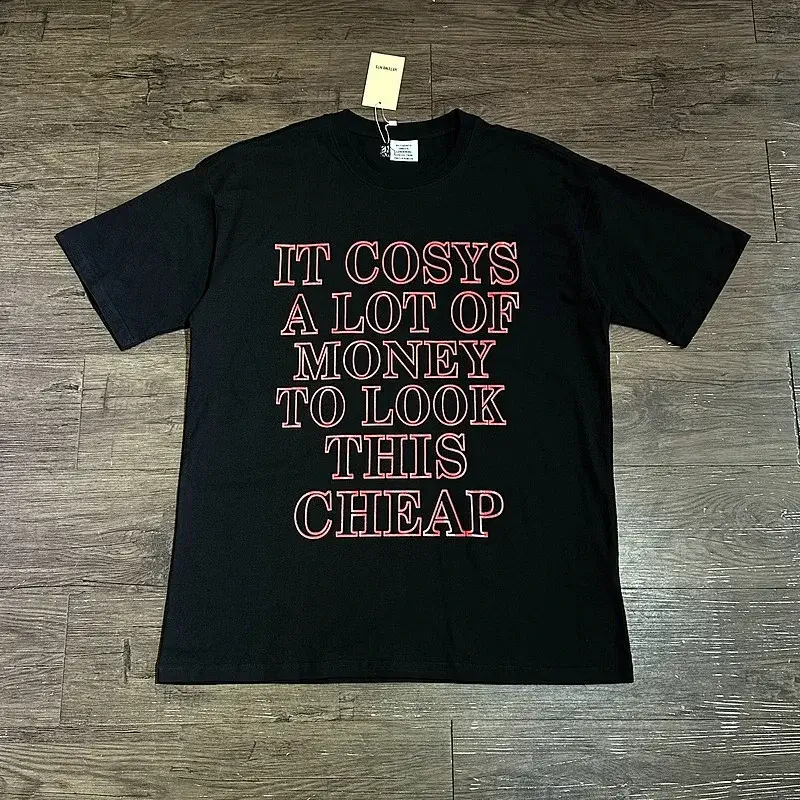 CHARLIE Black T-Shirt "IT COSTS A LOT..." Print