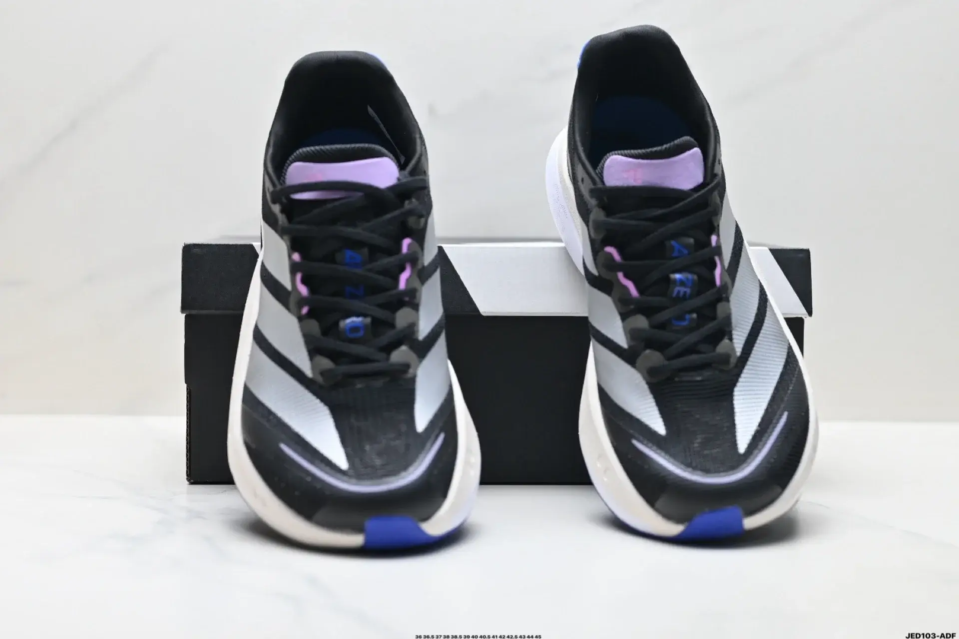 Adidas Running Shoes (Black, White, Gray)