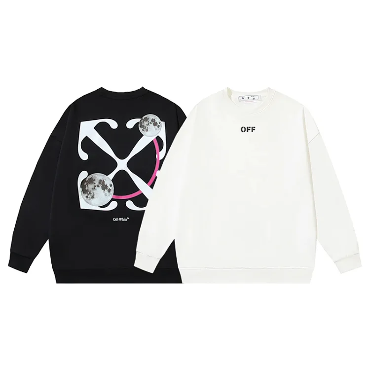 OFF-WHITE Hoodies Black White Arrow Logo