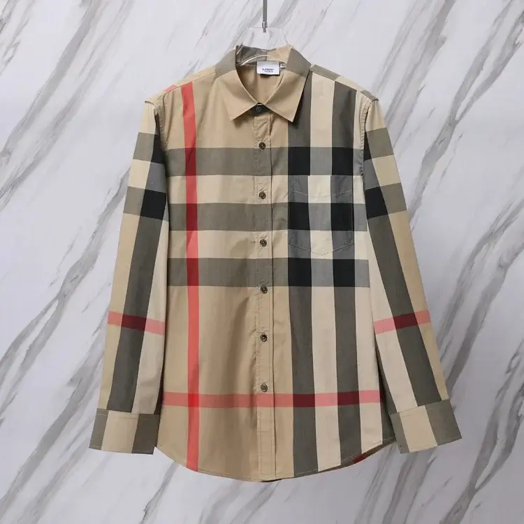 Burberry Beige Check Check Shirt