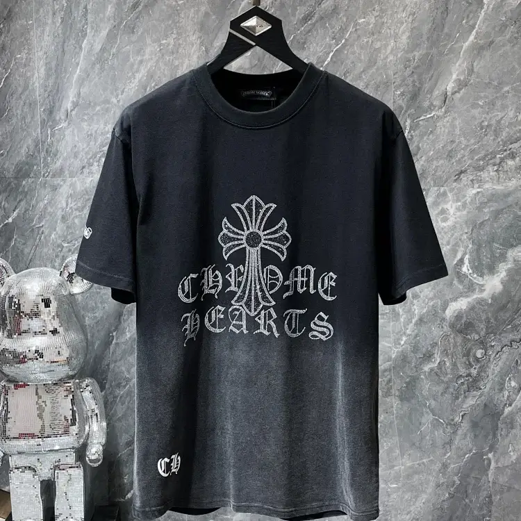 Chrome Hearts Rhinestone Cross T-Shirt