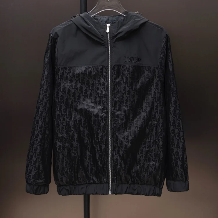 DIOR Monogram Zip Hooded Jacket