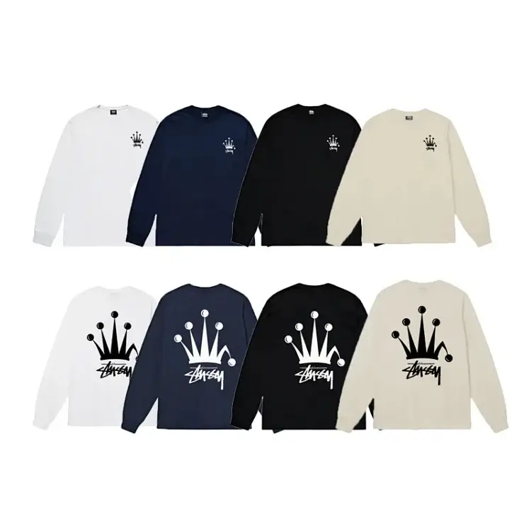Stussy Crown Logo Long Sleeve Tees