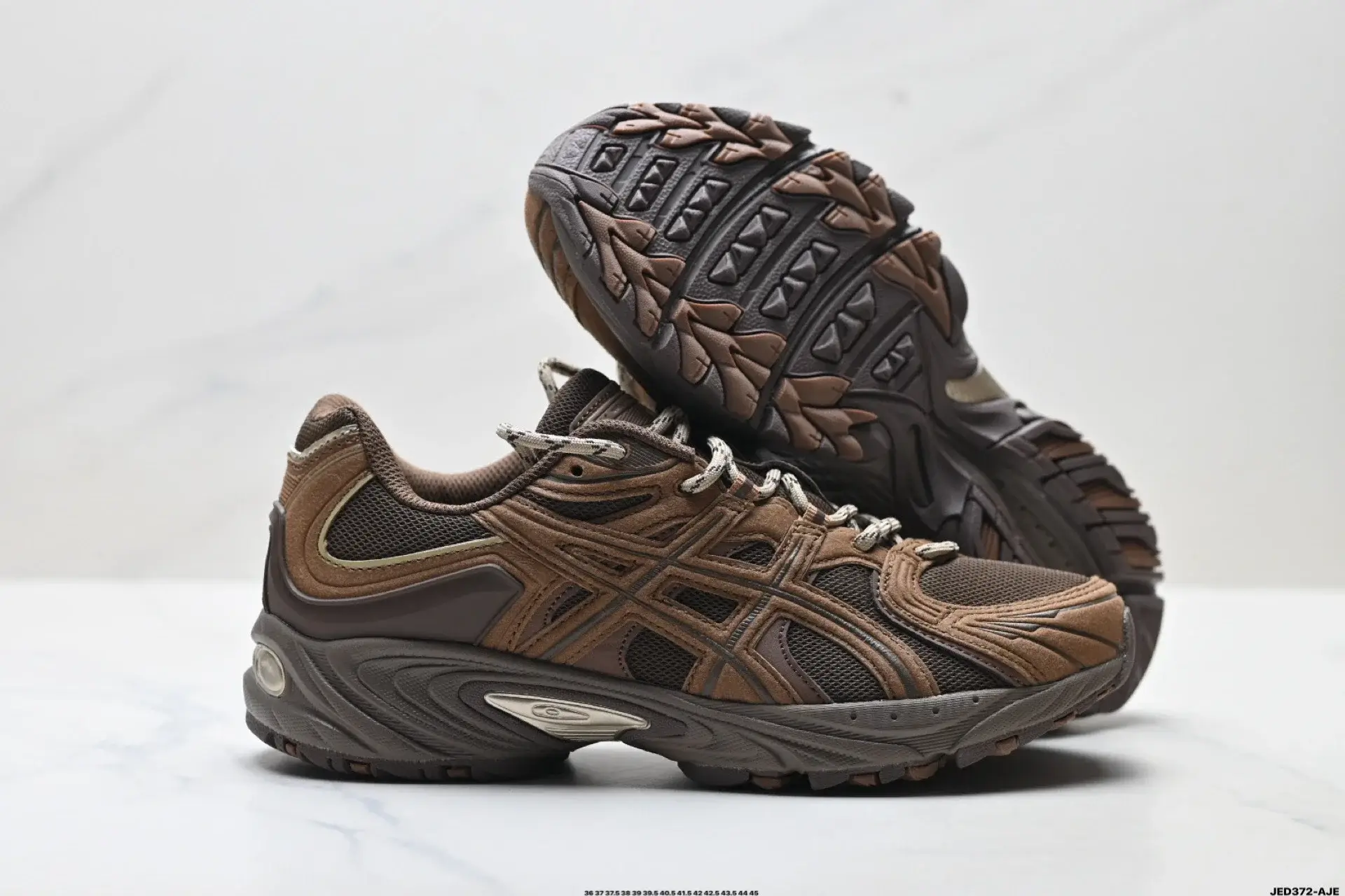 Asics Brown Retro Mesh Runners
