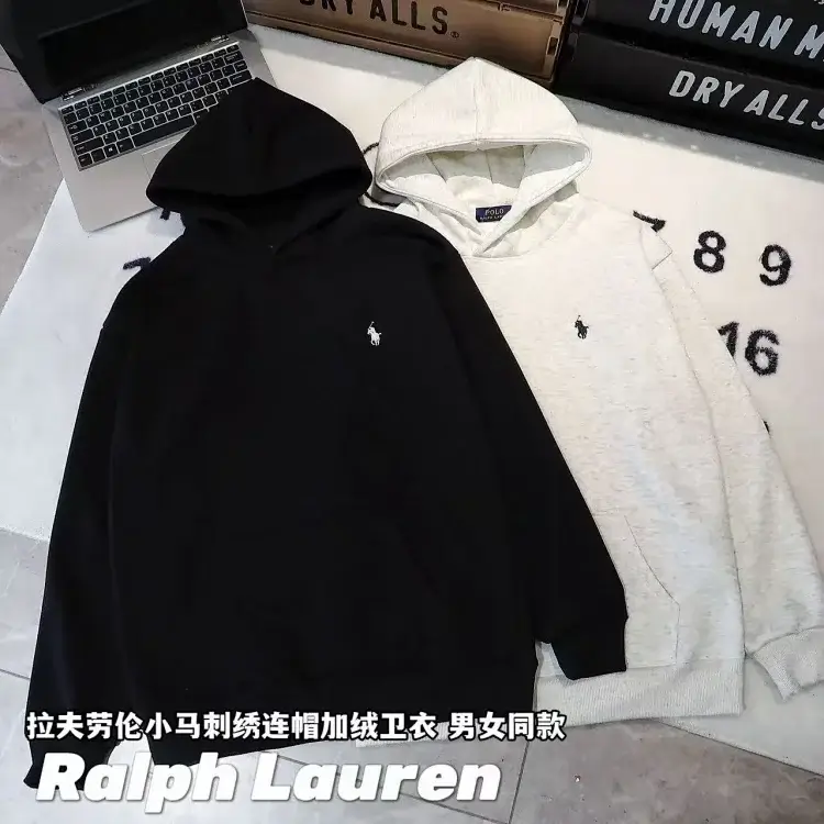 Ralph Lauren Fleece-Lined Embroidered Hoodie