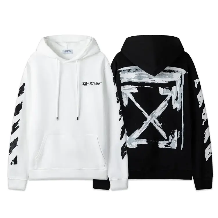 Off-White Brushstroke Hoodie White/Black