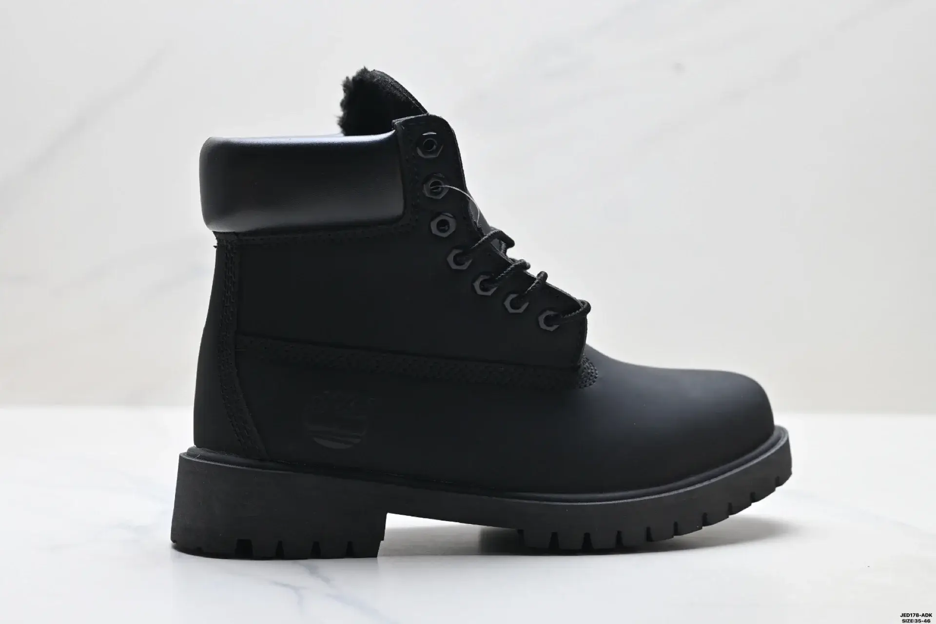 Timberland Black Fleece Lined Work Boot