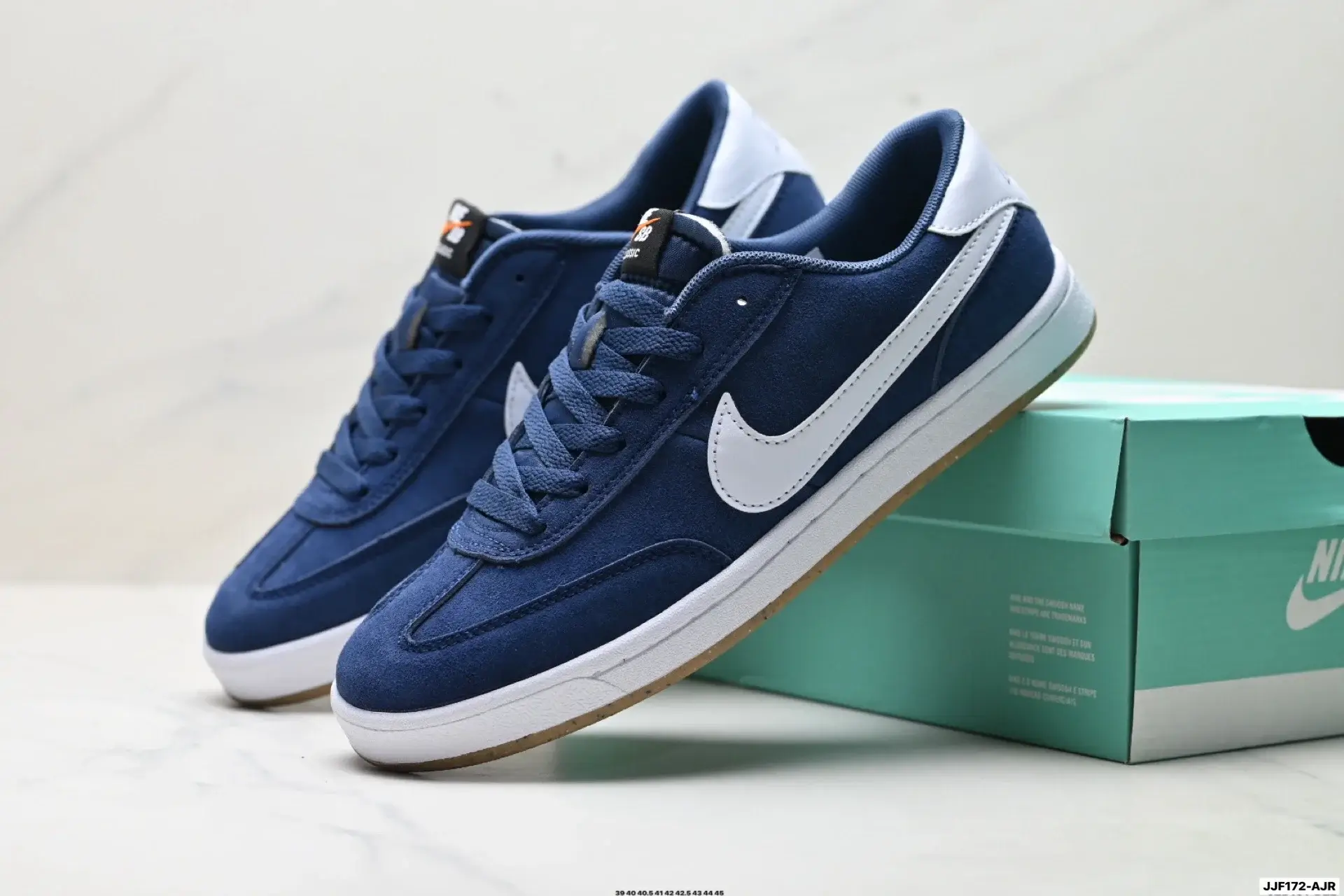 Nike SB Force 58 Navy Suede Skate Shoes