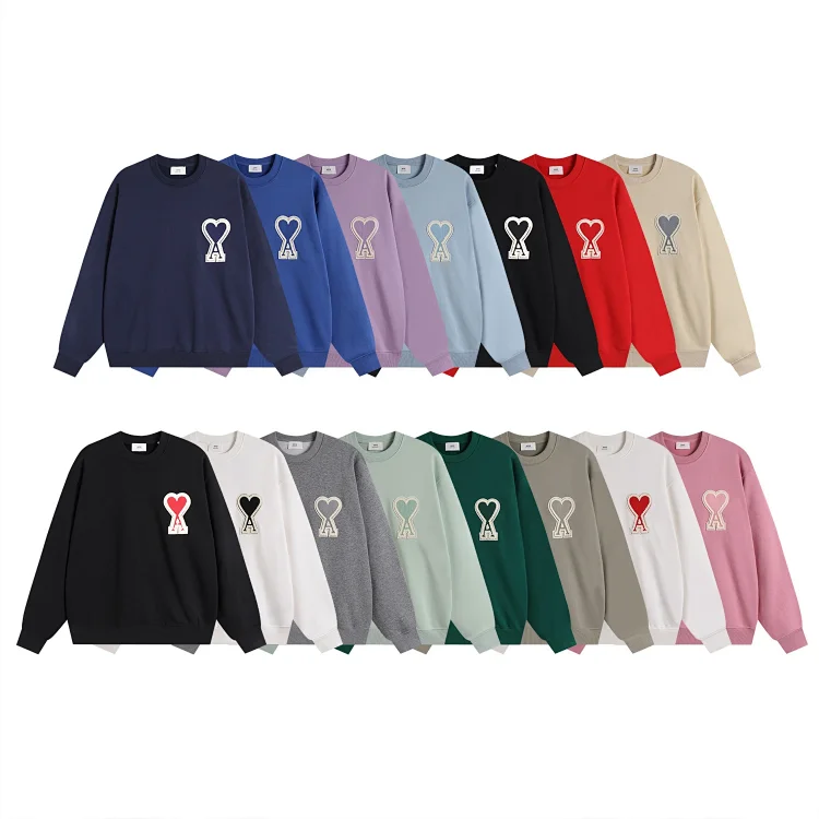 AMI Heart Logo Crew Sweatshirts