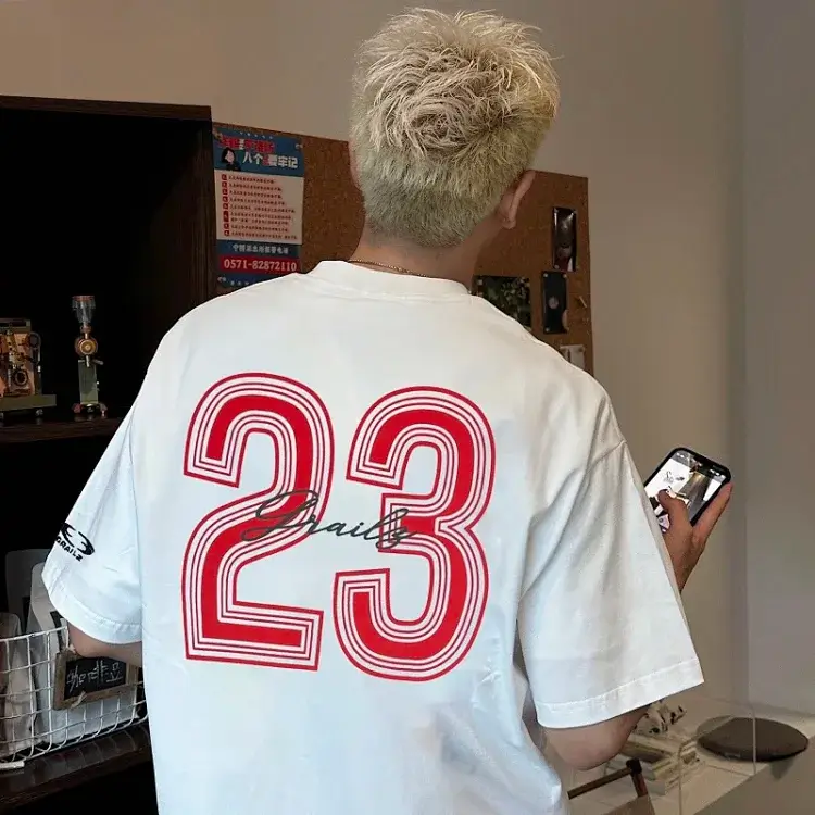 KANYE Red 23 Print T-shirt