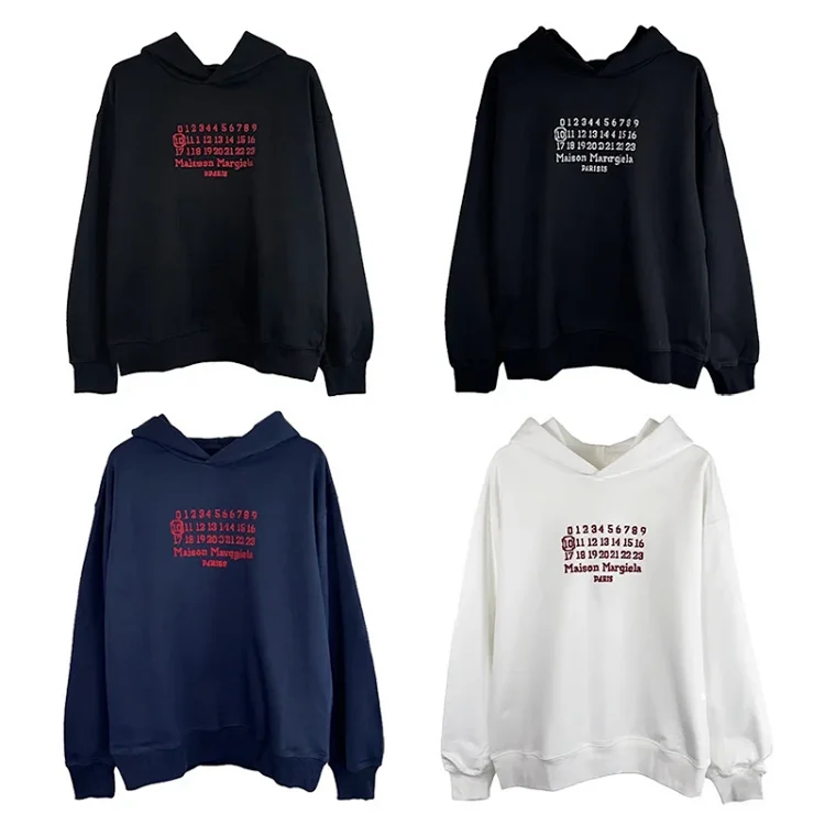 Maison Margiela Number Hoodies (Black/Navy/White)