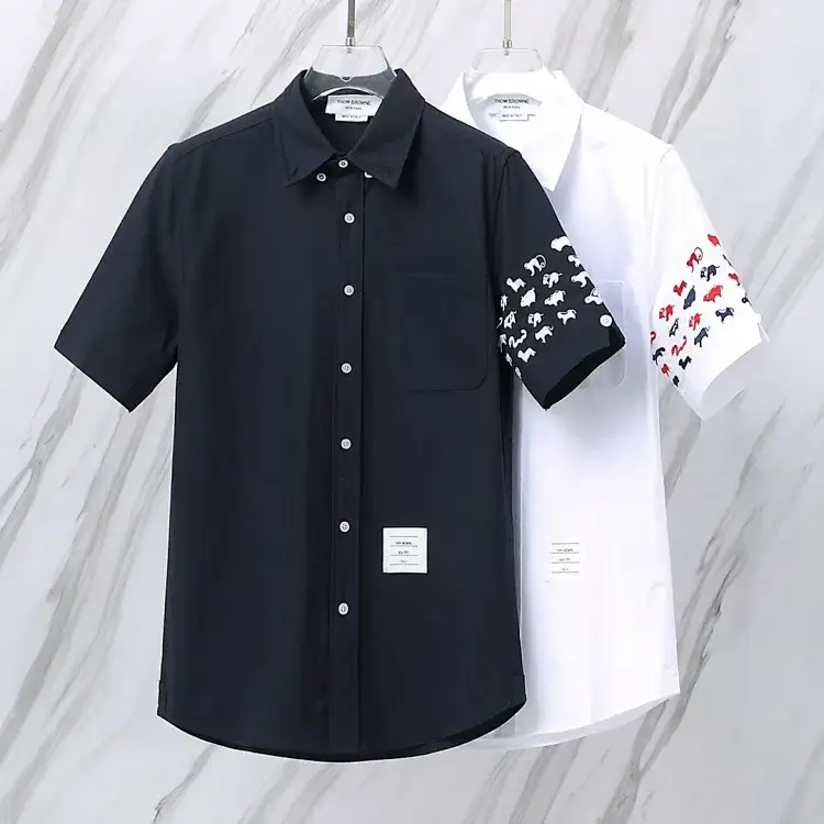 THOM BROWNE Animal Embroidered Sleeve T-Shirts