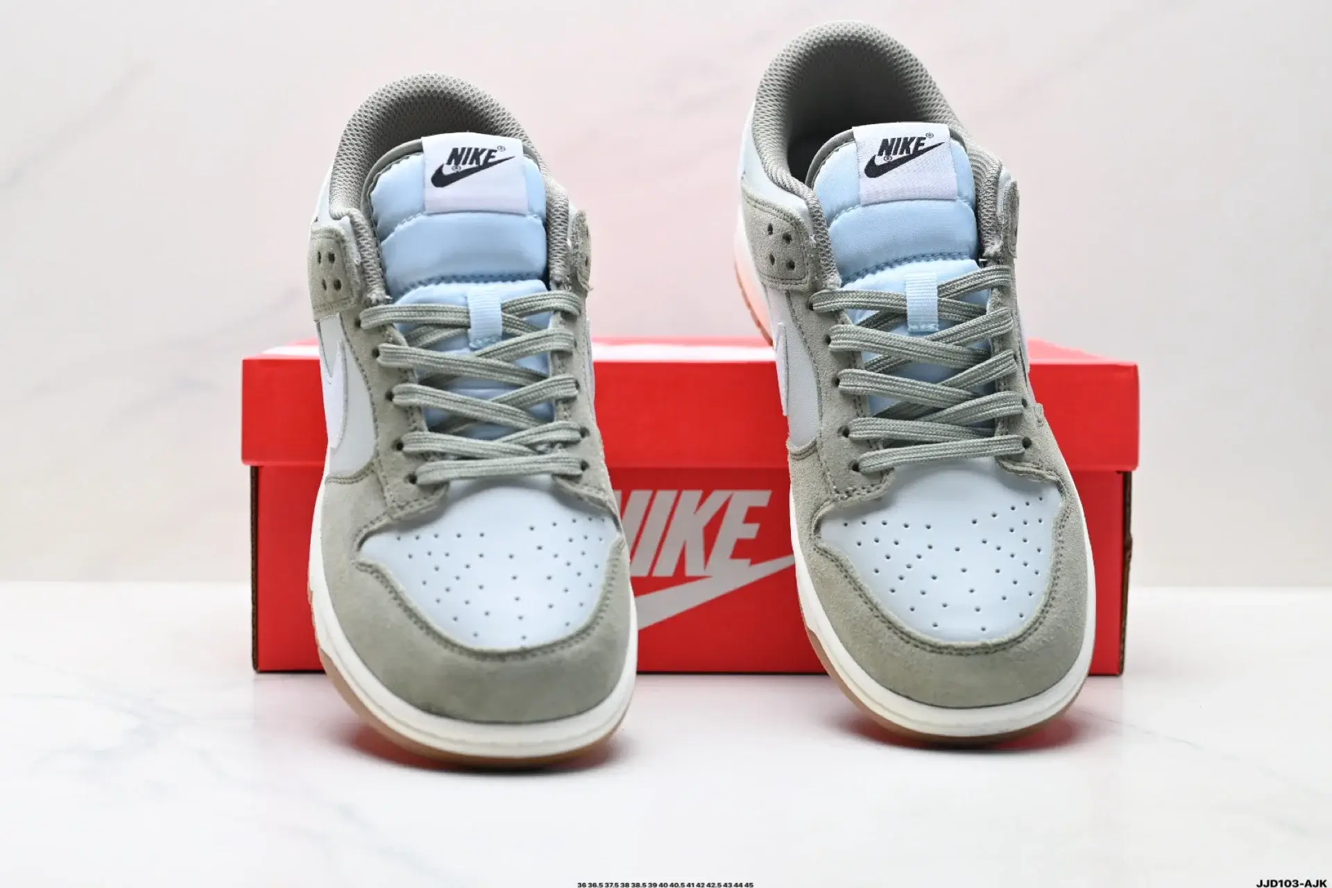 Nike Dunk Low Light Gray & Blue Suede