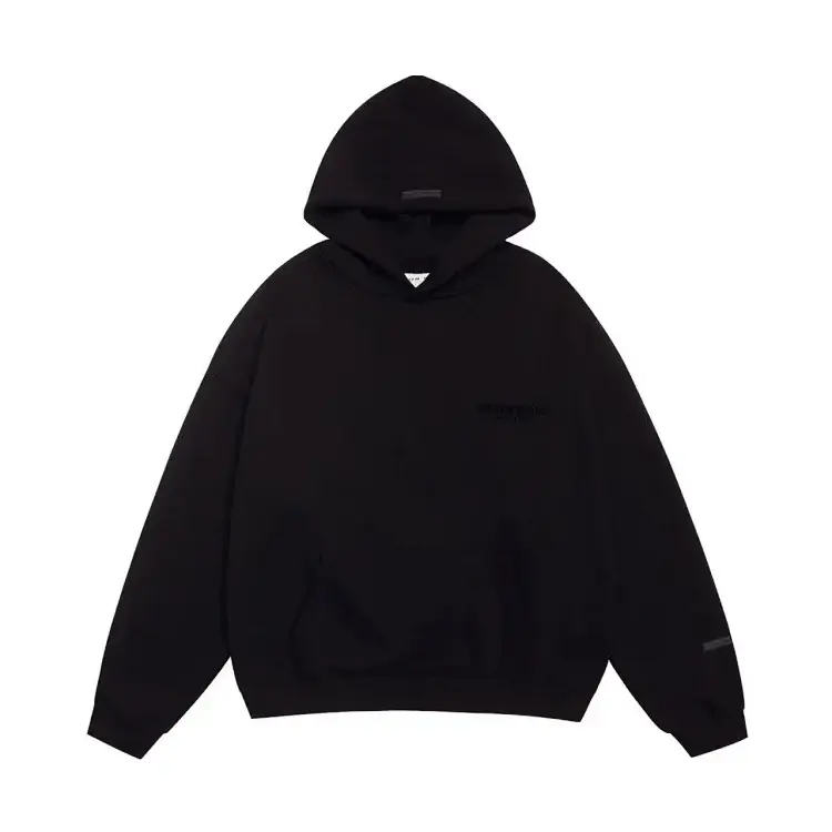 ESSENTIALS Black Oversized Hoodie