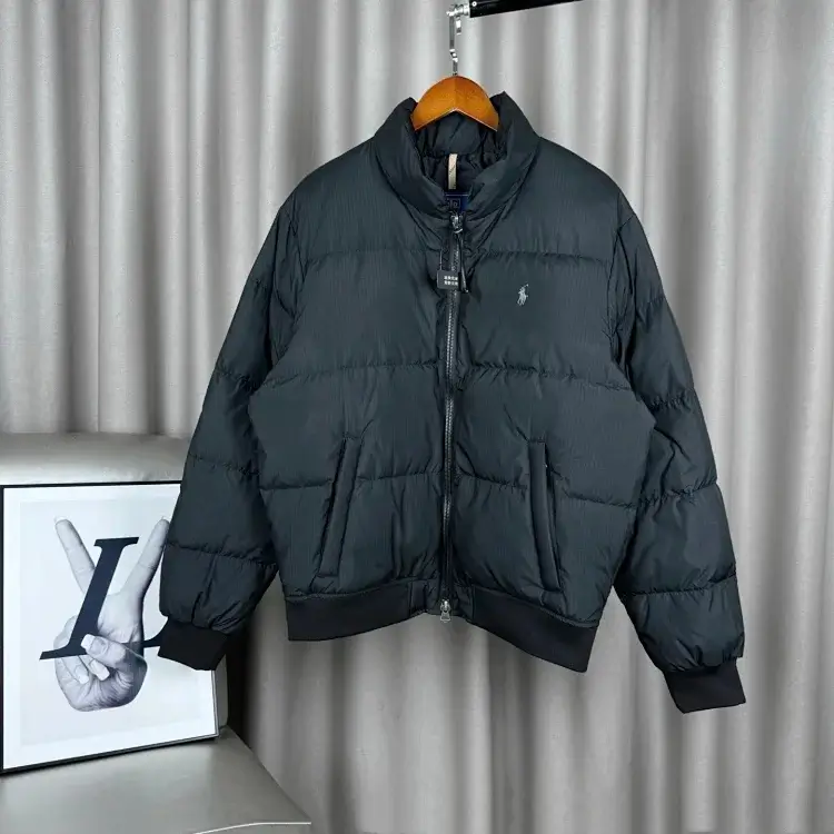 Polo Black Quilted Zipper Jacket