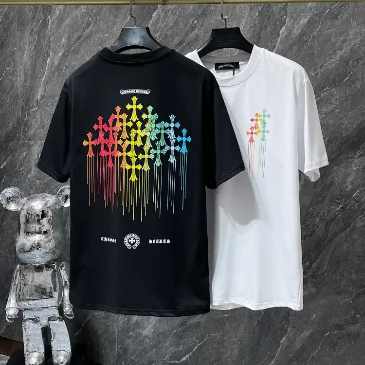 Chrome Hearts Colorful Cross Drip Tees