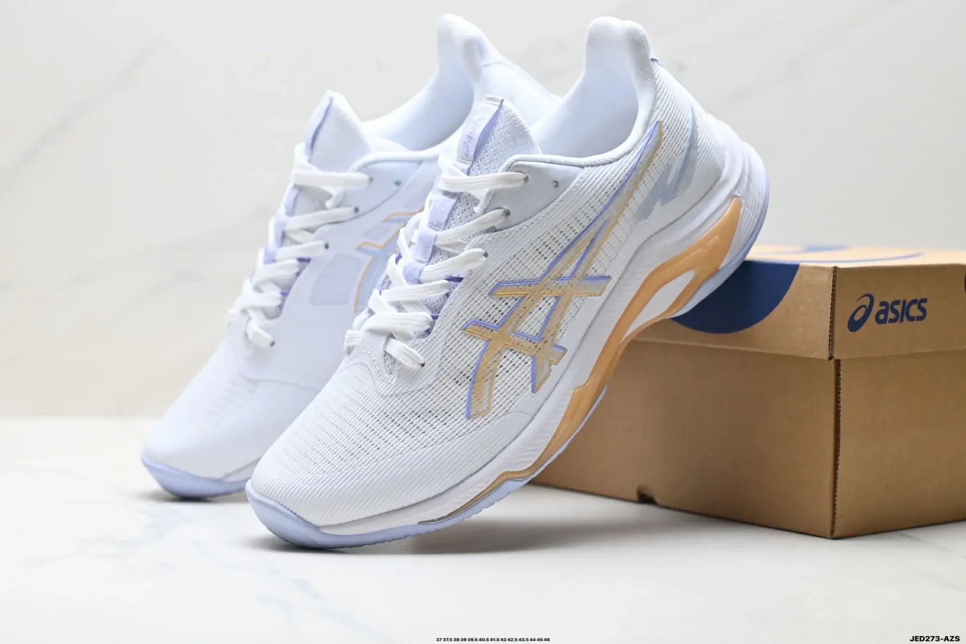 Asics White Mesh Running Shoes