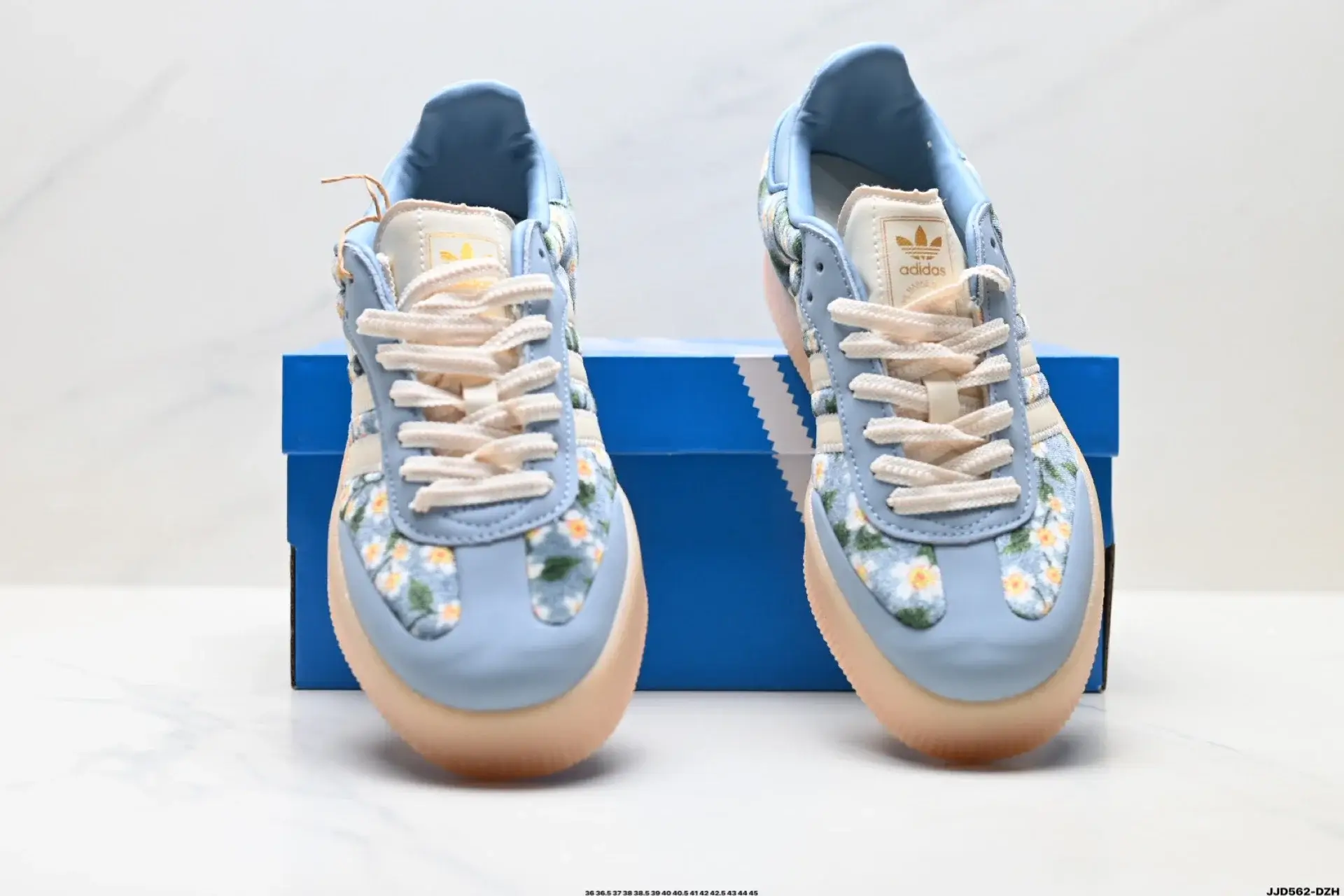 adidas Light Blue Floral Sneakers