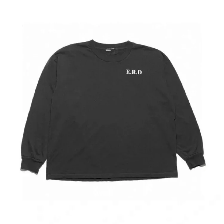 E.R.D Black Logo Long-Sleeve T-Shirt