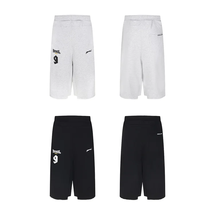 Li-Ning Gray & Black No. 9 Sports Shorts
