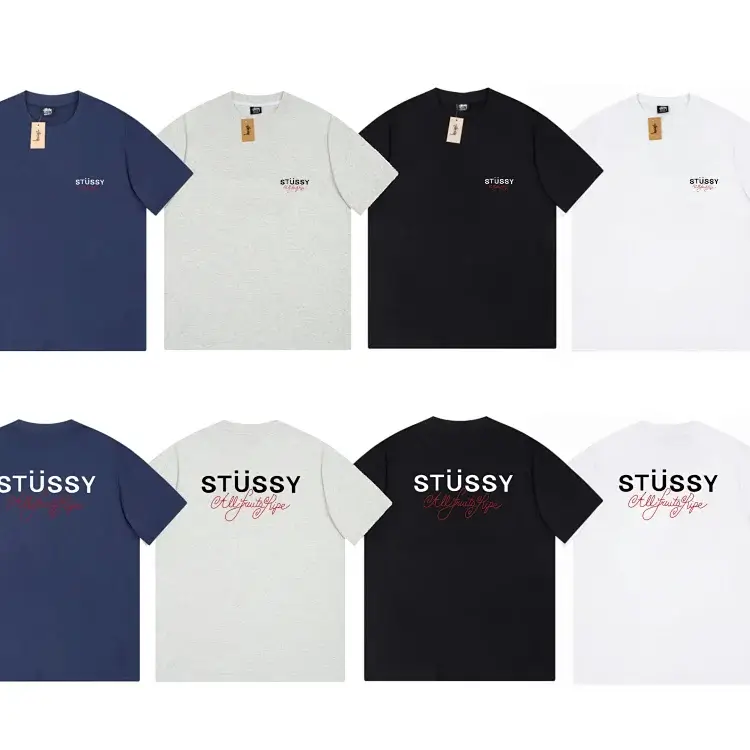 Stussy Logo T-Shirts (Navy/Gray/Black/White)