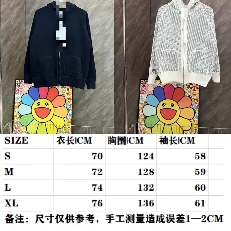 Dior Navy & White Monogram Zip Hoodie